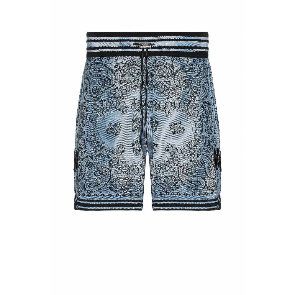 NEW AMIRI men's bandana basketball shorts in blue